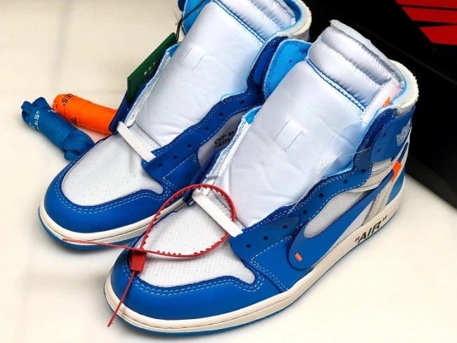 Official Maikesneakers UNC Off-White Jordan Blue Powder AQ0818-148 Air 1 0724